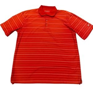 NWT Nike Men’s Dri-Fit Red & Whited Striped Shirt Size Large